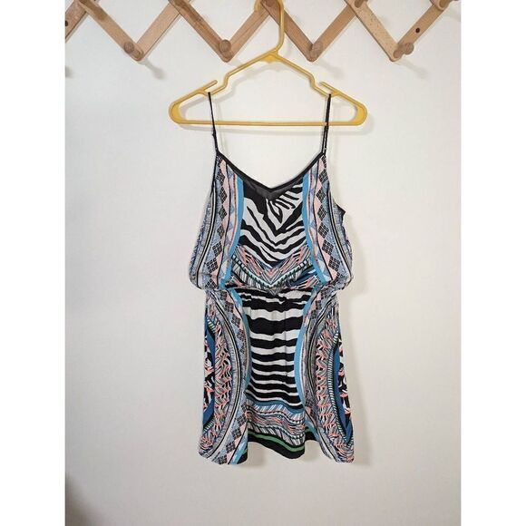 Express Women's Animal Geometric Maximalist Patterned Dress - Size M - Picture 5 of 6